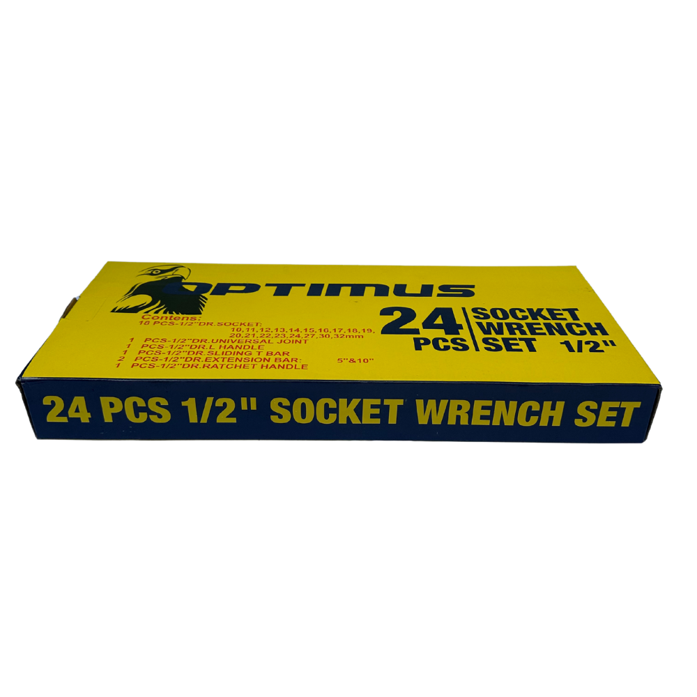 Trusa chei tubulare de impact 1/2, cu 24 piese, Chrome Vanadium