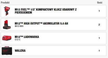 Milwaukee - 4933493455 - Maşină de înşurubat cu percuţie (acum.)
