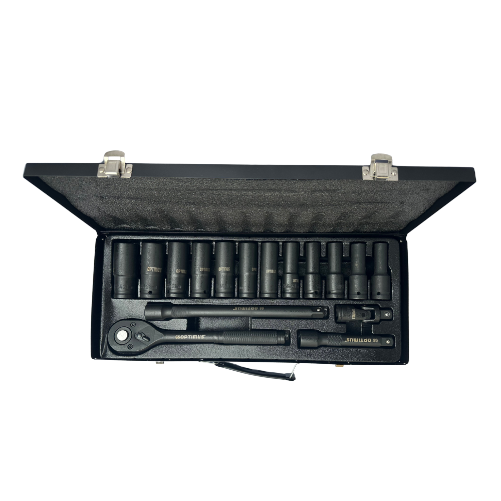 Trusa chei tubulare lungi de impact 16 piese Optimus