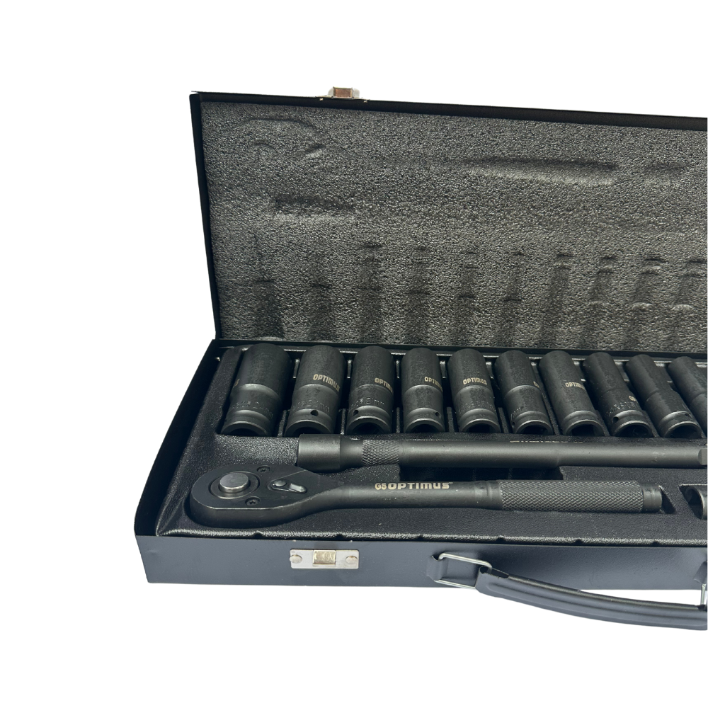 Trusa chei tubulare lungi de impact 16 piese Optimus