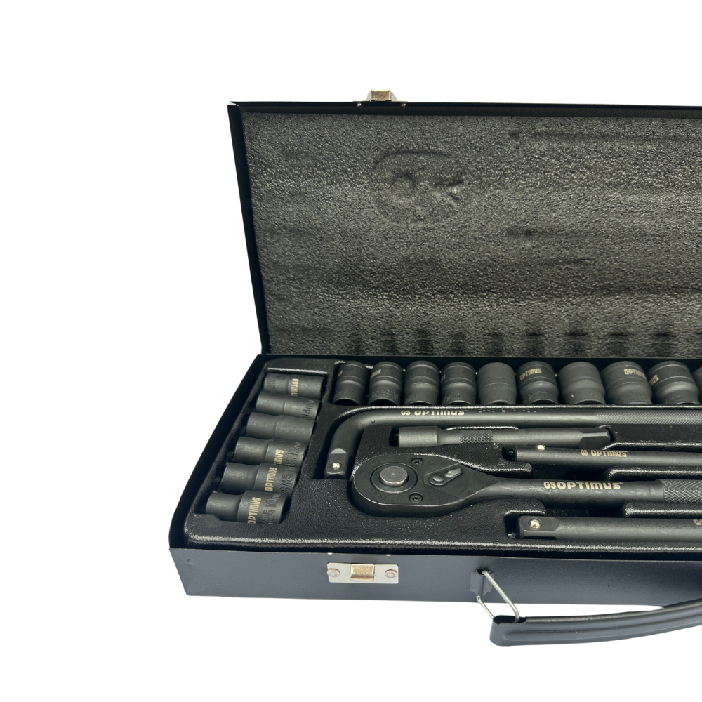 Trusa chei tubulare de impact 1/2, cu 24 piese, Chrome Vanadium