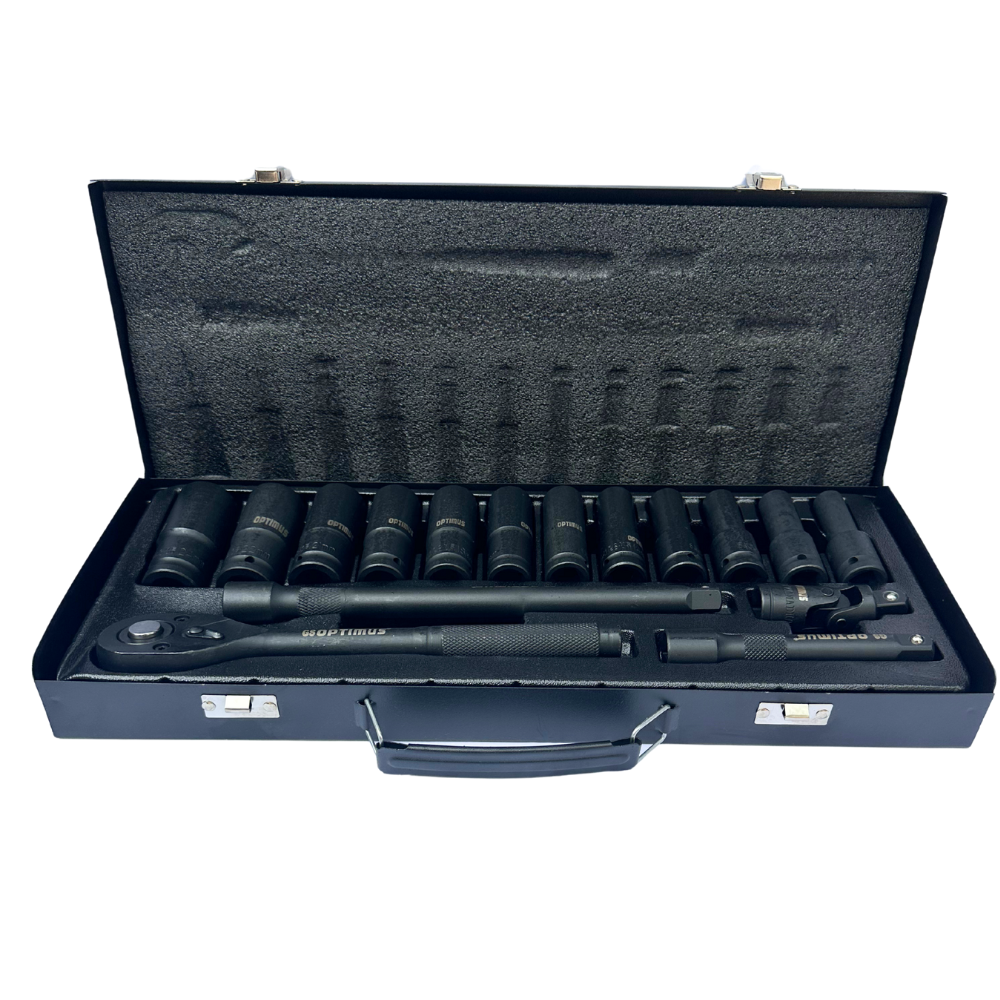 Trusa chei tubulare lungi de impact 16 piese Optimus